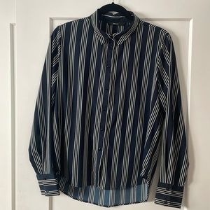 Vero Moda Long Sleeve Shirt Blue/White Women’s M